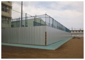 工事エリア区画用仮囲い | 丈夫で作業性の良い足場なら静岡の秋山興業におまかせください